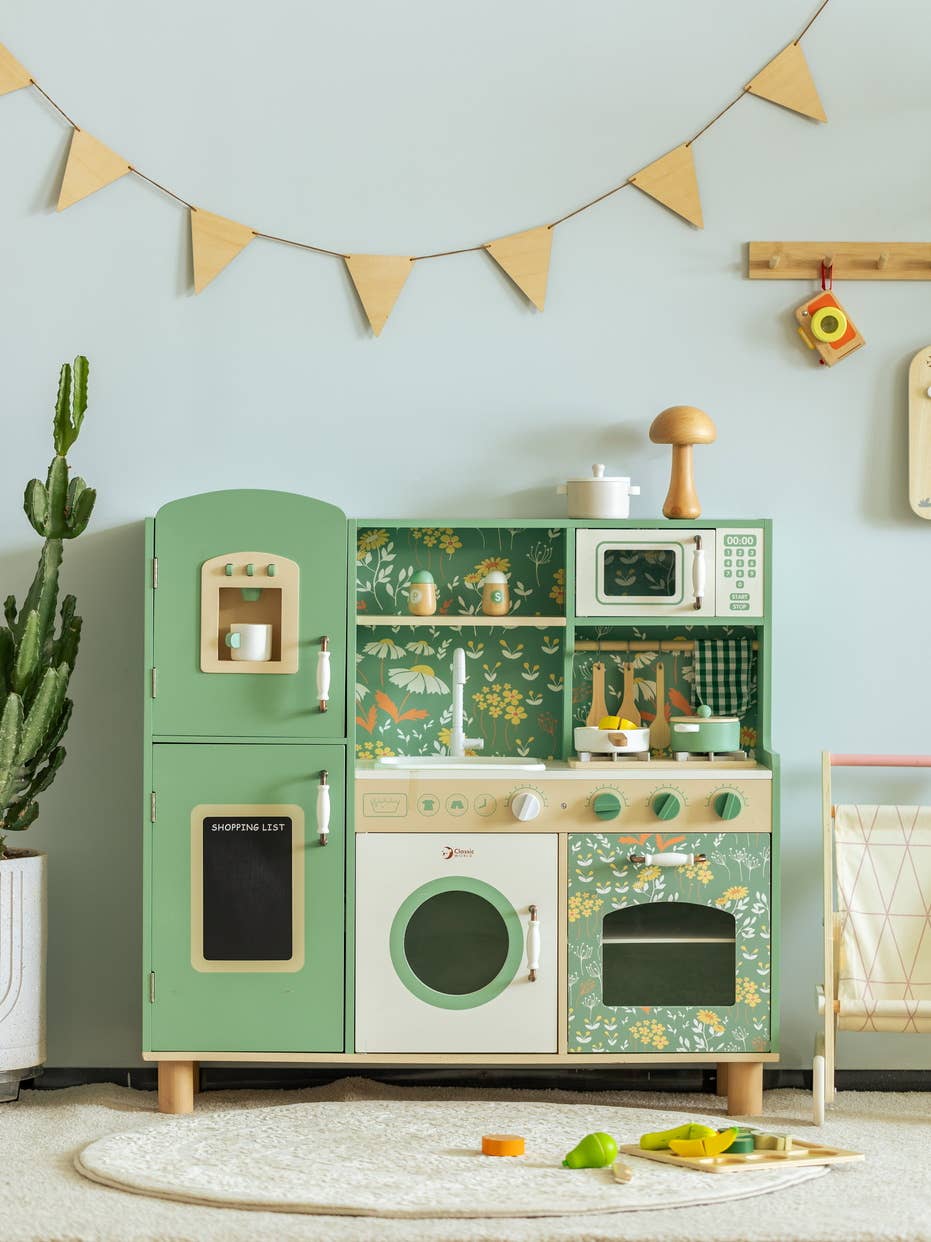 Classic World Vintage Kitchen Wooden Pretend Play Kitchen