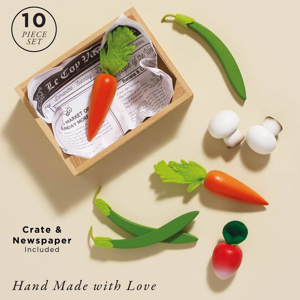 Harvest Vegetables Wooden Food Crate