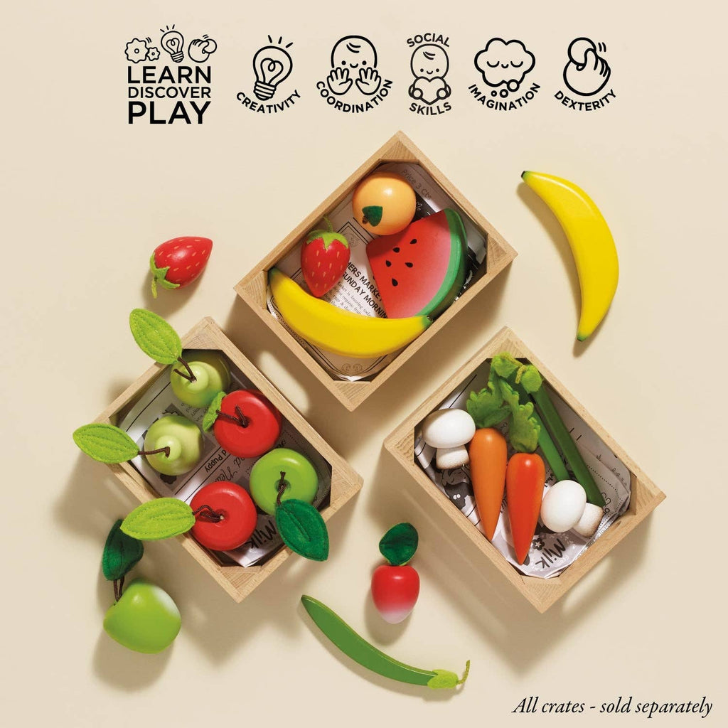 Harvest Vegetables Wooden Food Crate