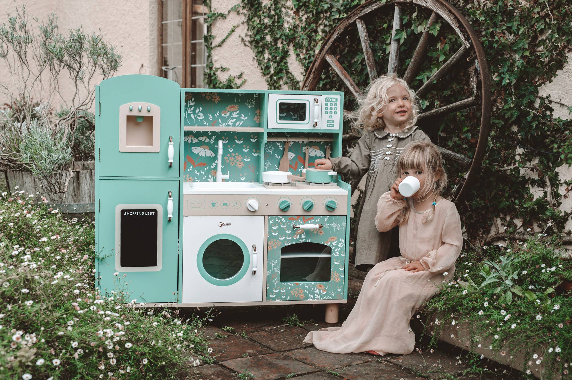 Classic World Vintage Kitchen Wooden Pretend Play Kitchen